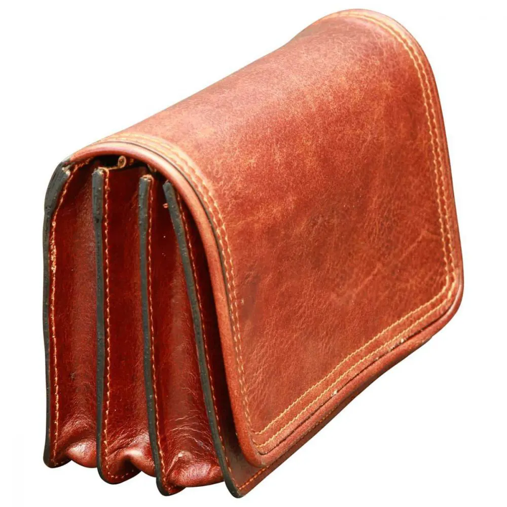 Leather pochette - Brown
