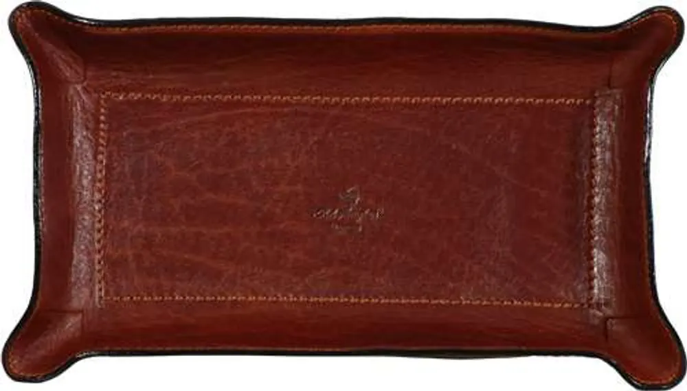 Leather Desk Tray - Brown